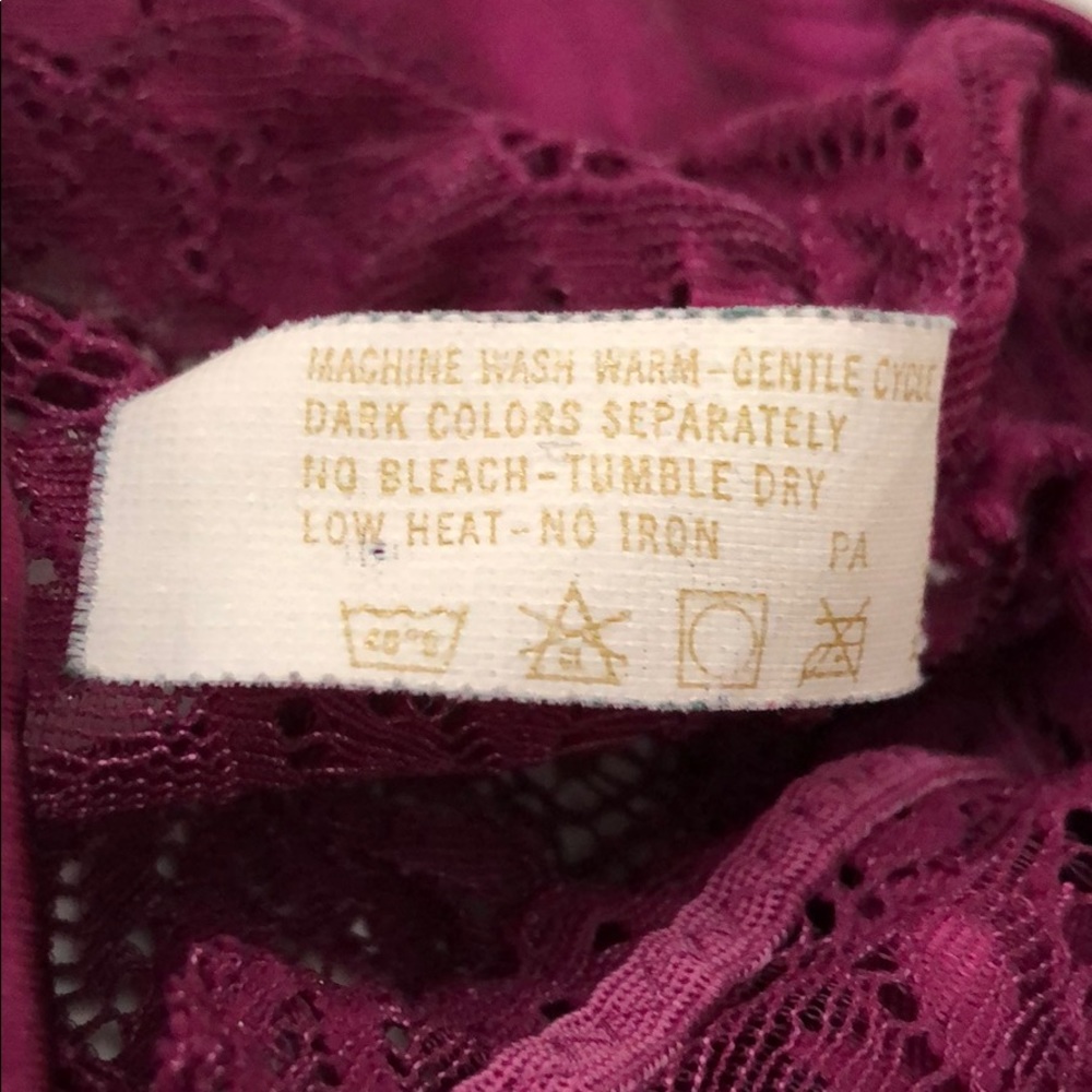 VS VINTAGE SATIN, LACE, & MESH PURPLE BRA & PANTY - Picture 12 of 15